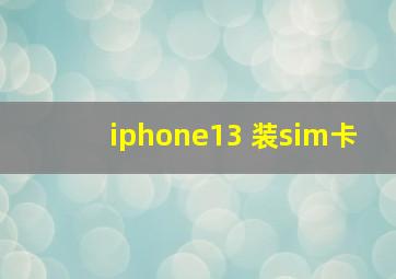 iphone13 装sim卡